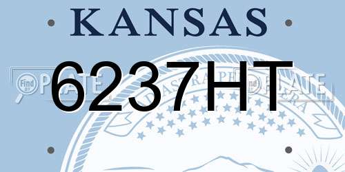 6237HT Kansas License Plate