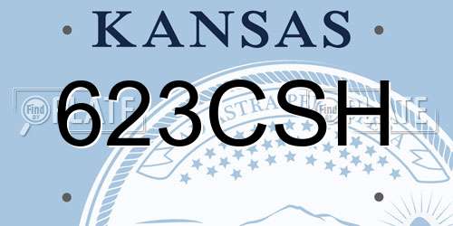 623CSH Kansas License Plate
