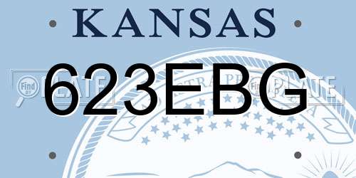 623EBG Kansas License Plate