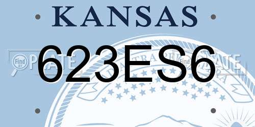 623ES6 Kansas License Plate