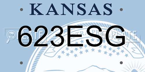 623ESG Kansas License Plate