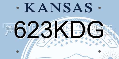 623KDG Kansas License Plate