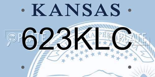 623KLC Kansas License Plate