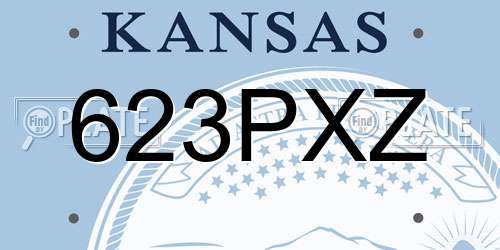 623PXZ Kansas License Plate
