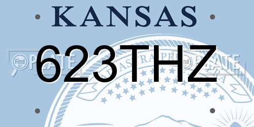 623THZ Kansas License Plate