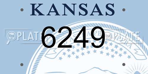 6249 Kansas License Plate