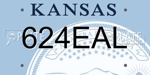 624EAL Kansas License Plate