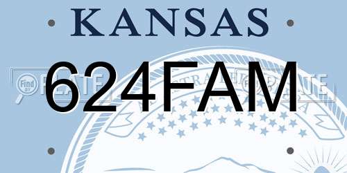 624FAM Kansas License Plate