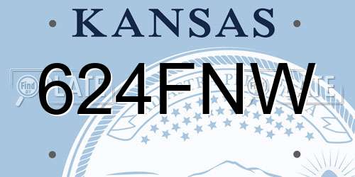 624FNW Kansas License Plate