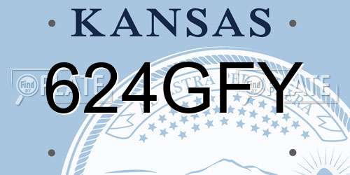 624GFY Kansas License Plate