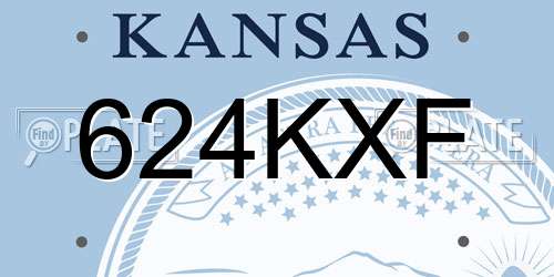 624KXF Kansas License Plate