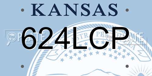 624LCP Kansas License Plate