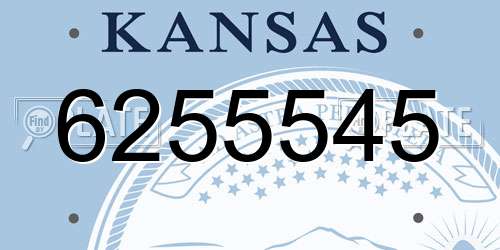 6255545 Kansas License Plate