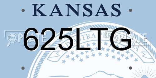 625LTG Kansas License Plate
