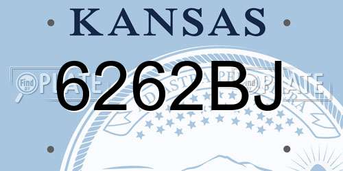 6262BJ Kansas License Plate