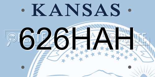 626HAH Kansas License Plate