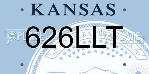 626LLT Kansas License Plate