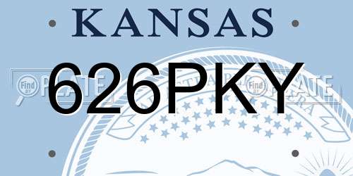 626PKY Kansas License Plate