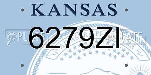 6279ZI Kansas License Plate