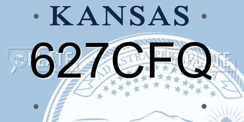 627CFQ Kansas License Plate