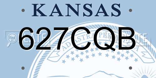 627CQB Kansas License Plate