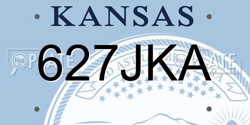 627JKA Kansas License Plate