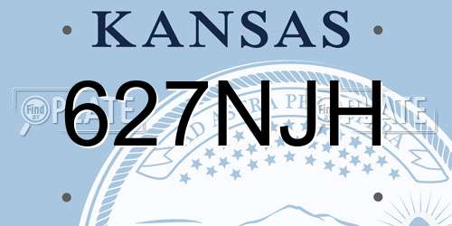627NJH Kansas License Plate