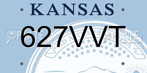 627VVT Kansas License Plate