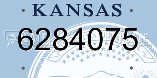 6284075 Kansas License Plate