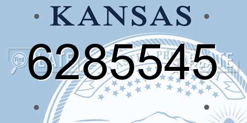 6285545 Kansas License Plate