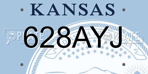 628AYJ Kansas License Plate