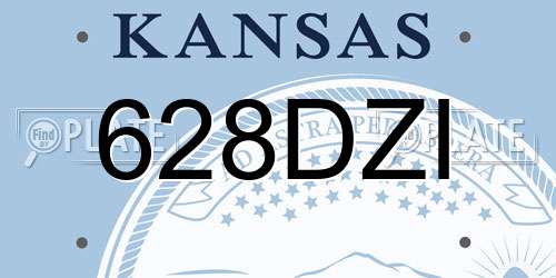 628DZI Kansas License Plate