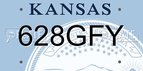 628GFY Kansas License Plate