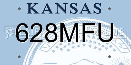 628MFU Kansas License Plate