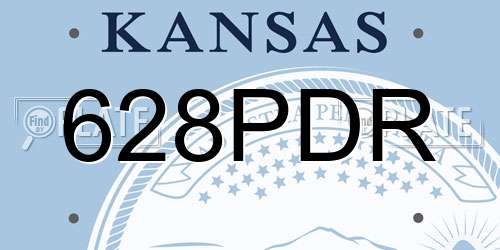 628PDR Kansas License Plate