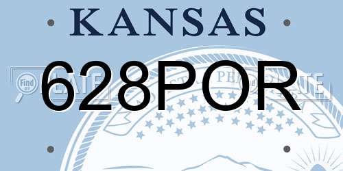 628POR Kansas License Plate