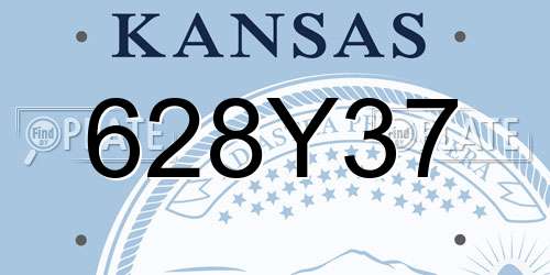 628Y37 Kansas License Plate