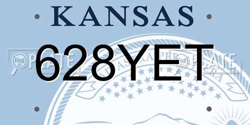 628YET Kansas License Plate
