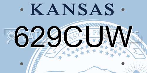 629CUW Kansas License Plate