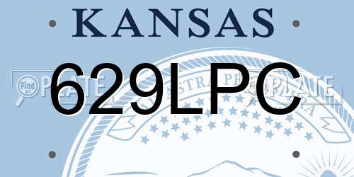 629LPC Kansas License Plate