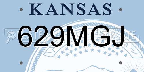629MGJ Kansas License Plate