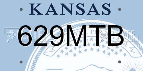 629MTB Kansas License Plate