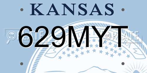629MYT Kansas License Plate