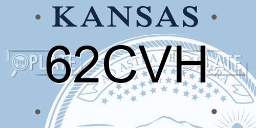 62CVH Kansas License Plate
