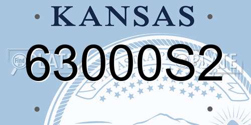 63000S2 Kansas License Plate