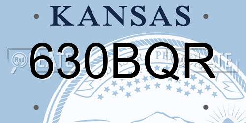 630BQR Kansas License Plate
