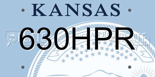 630HPR Kansas License Plate