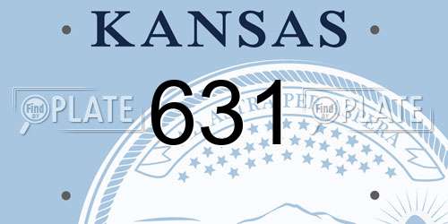 631 Kansas License Plate