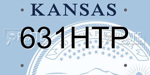631HTP Kansas License Plate