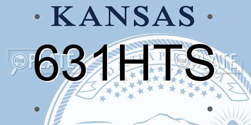 631HTS Kansas License Plate